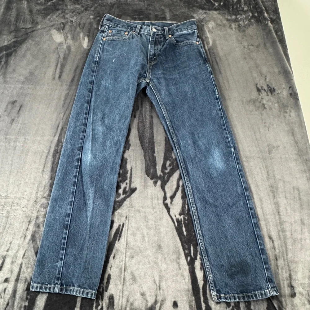 Levi's 505 Regular Fit Jeans Mens 30x32 Dark Wash Blue Straight Leg 00505-0216
